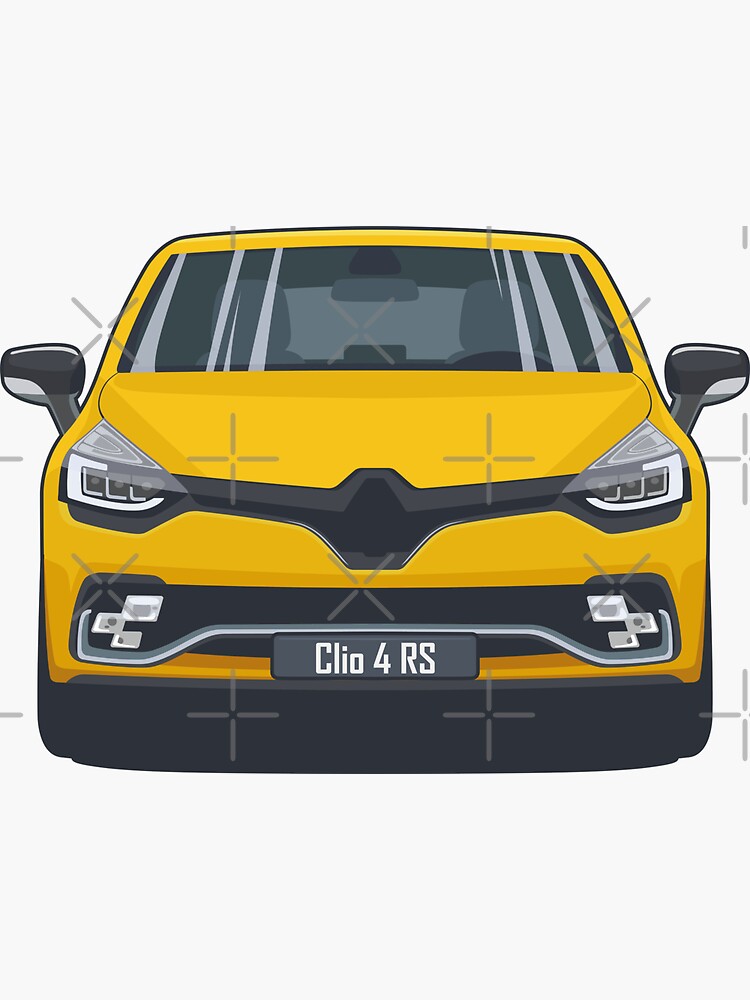 Clio Rs Vector Drawing Sticker By Yohannlp Redbubble