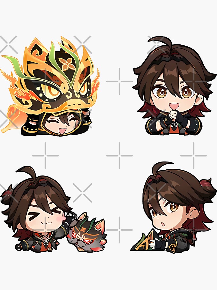 Gaming Genshin Impact Chibi Stickers Set Sticker For Sale By Dudu