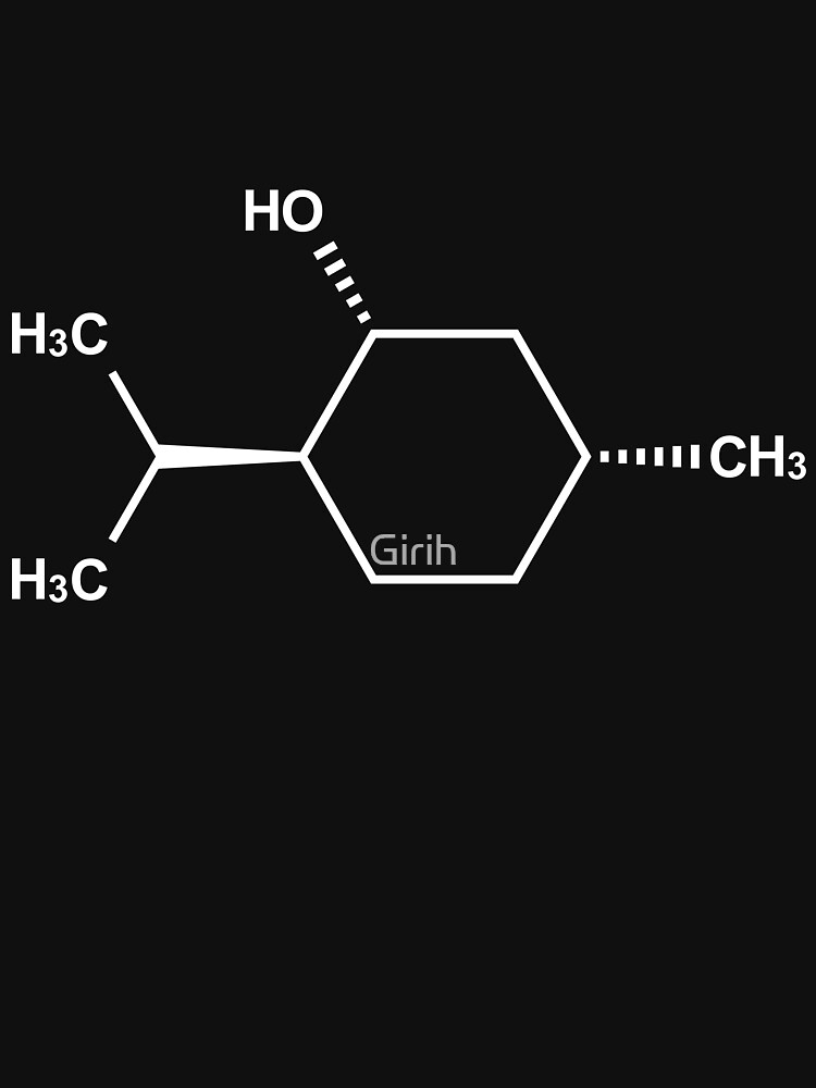 Menthol Chemical Molecule Structure T Shirt By Girih Redbubble