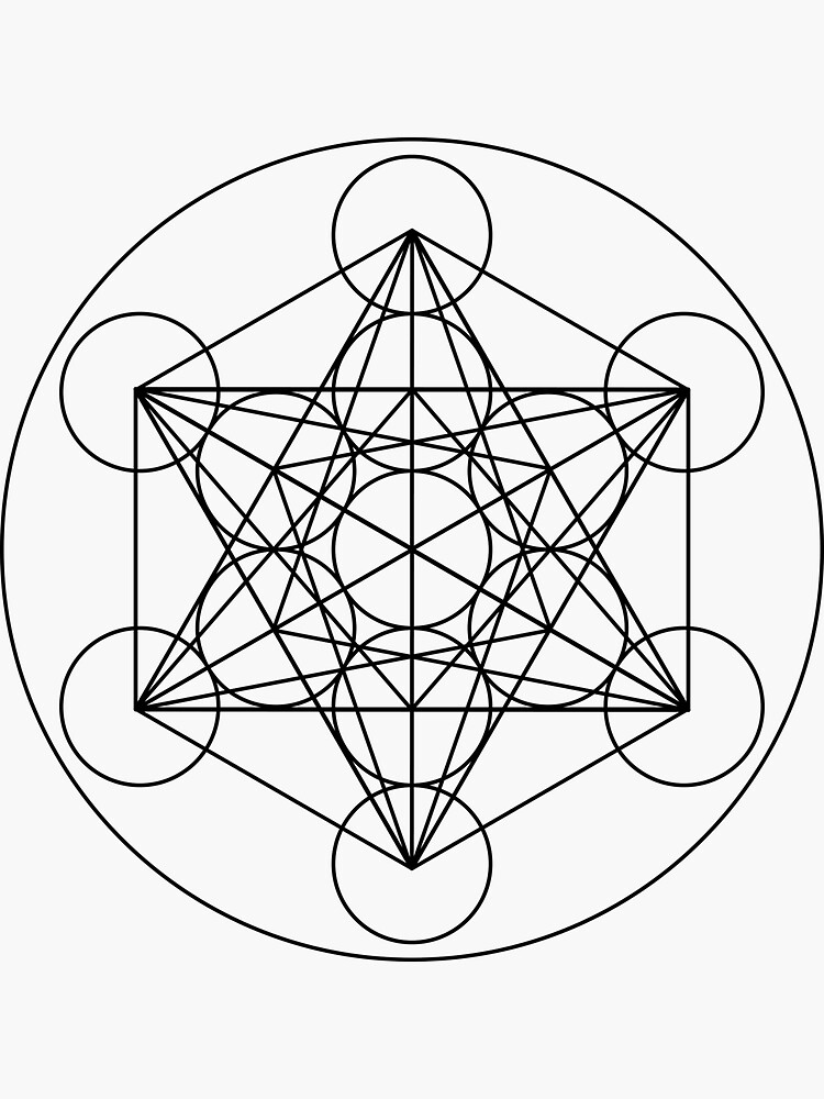 Pegatina Dise O De La Geometr A Sagrada Del Cubo De Metatron De