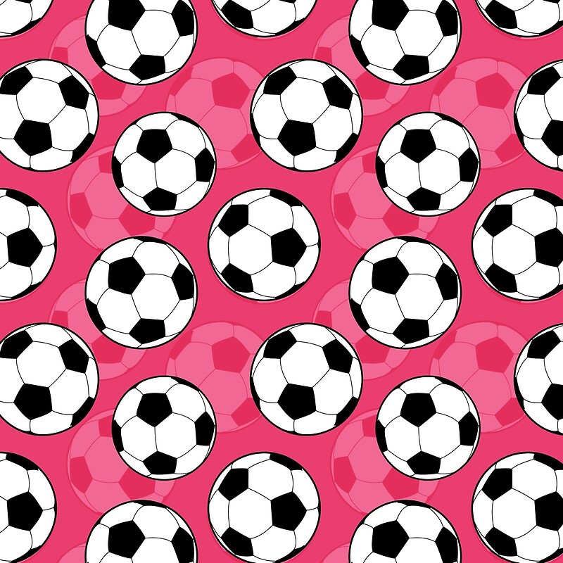 "Girly Soccer Ball Pattern" Throw Pillows by cikedo | Redbubble