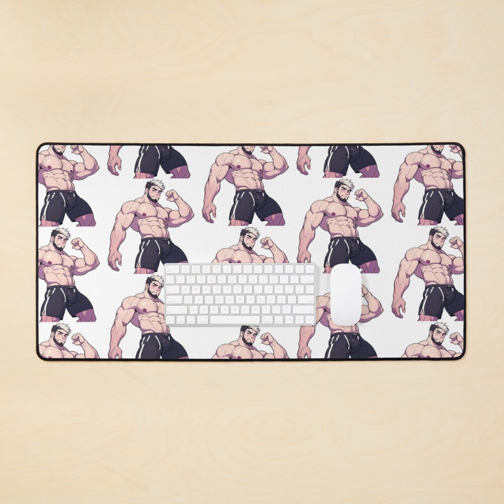 Cute Muscular Gay Guy Flexing With A Bulge Poster For Sale By