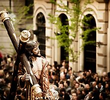 Christ and crowd by JSReyes