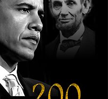 Barack Obama & Lincoln by Bobbi Miller-Moro