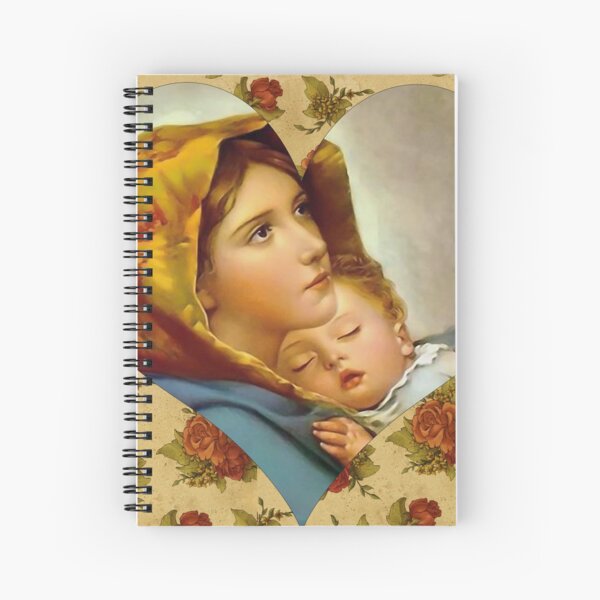 Cuaderno de espiral Virgen María y el Niño Jesús Virgen de la Calle