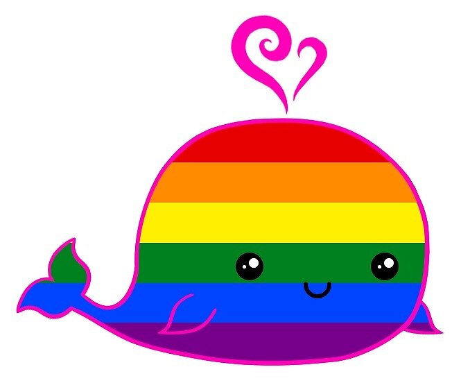 Gay Pride Whale By Annatheginger Redbubble