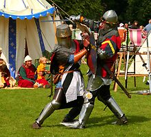 Battling knights at the village fayre by SunGlint