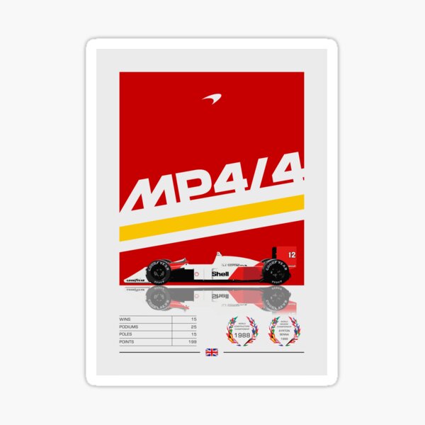 McLaren MP4 4 F1 Merch Formula 1 F1 McLaren Racing Ayrton Senna