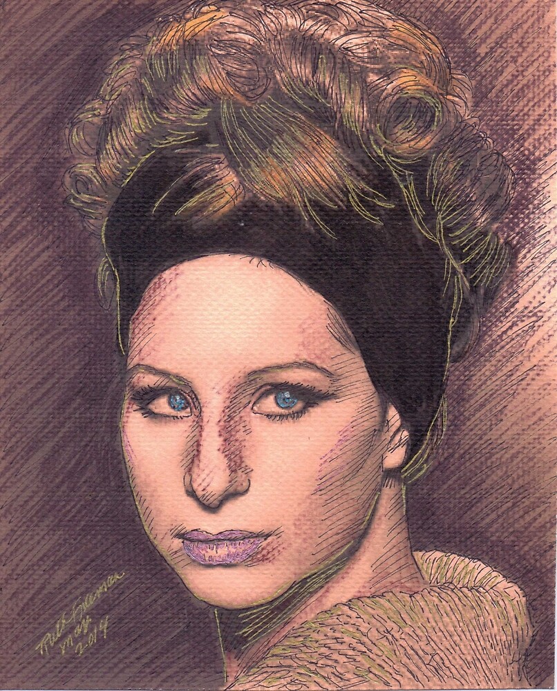 "PORTRAIT OF BARBRA STREISAND" by monaruth | Redbubble