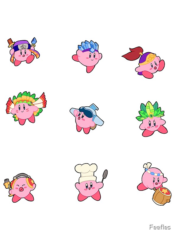 "Kirby Stickers (Set 2) " Stickers by Feefles Redbubble