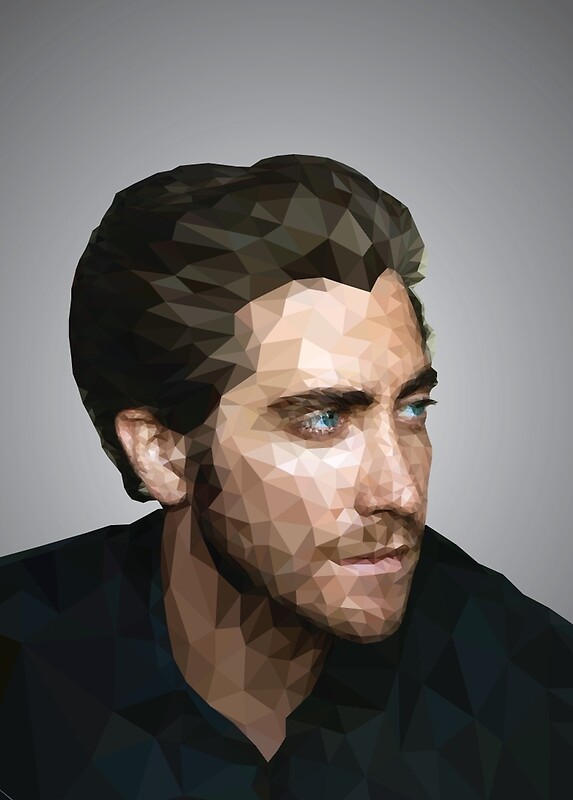 Jake Gyllenhaal: Low-Poly by <b>Julian Fortune</b> - flat,800x800,070,f.u1