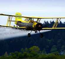 Grumman Ag Cat Crop Dusting Biplane # N7016X by Chuck Gardner