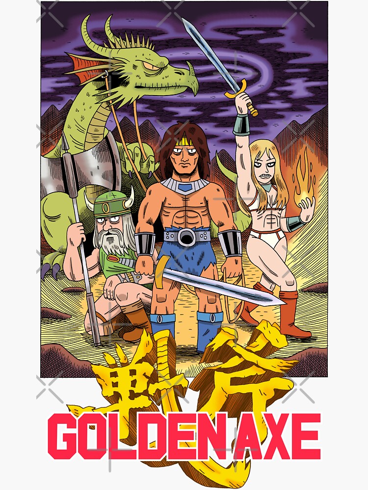 GOLDEN AXE Sticker For Sale By Jackteagle Redbubble