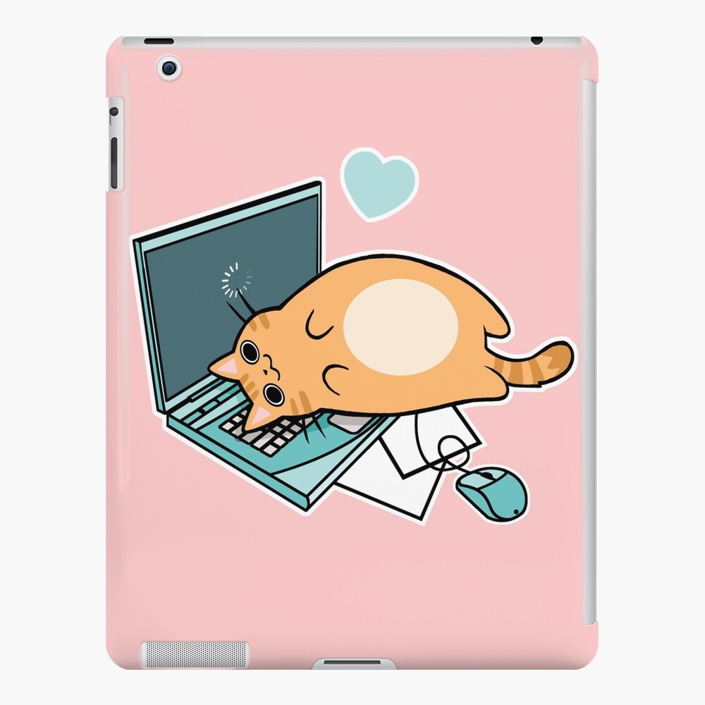 Funda Y Vinilo Para Ipad Lindo Gato Port Til De Sarahjoncas Redbubble