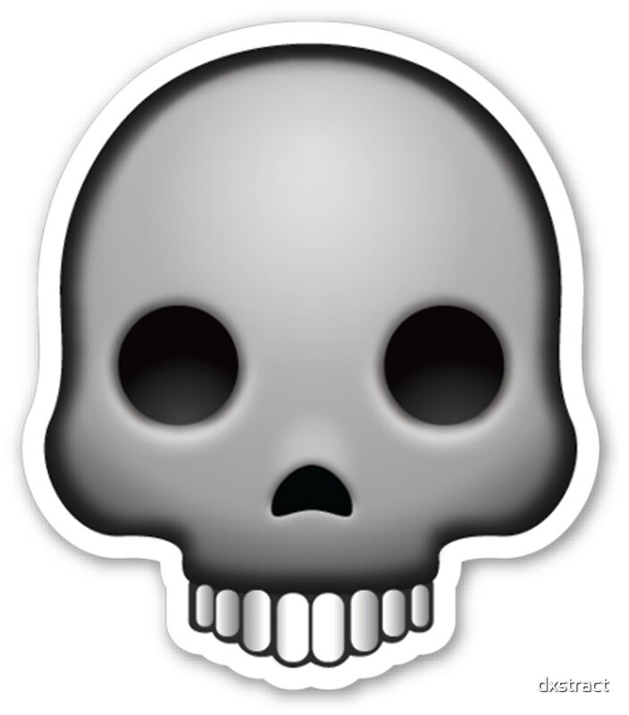 "Skull Emoji" by dxstract Redbubble