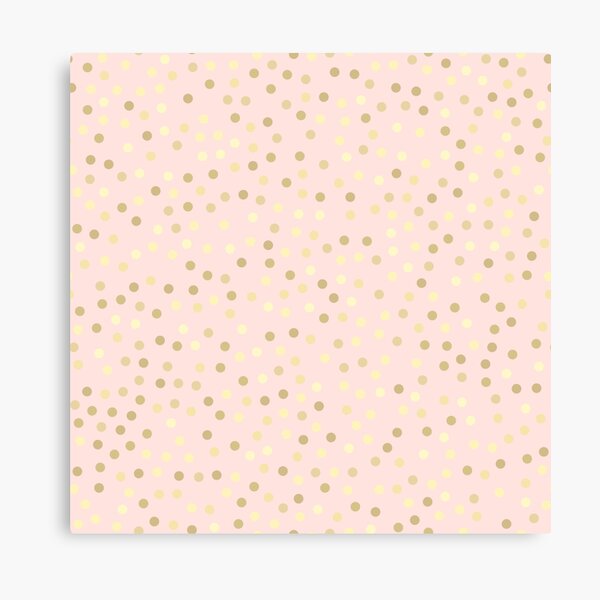 Blush Pink Gold Polka Dots Canvas Print For Sale By Newburyboutique