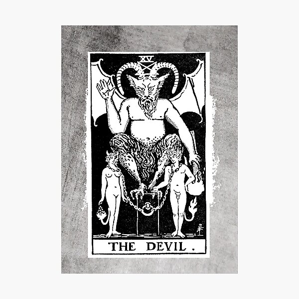 Tarot The Devil Satan Lucifer Baphomet Photographic Print By