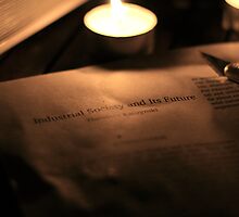 Evening light reading - Ted Kaczynski and Society by MacLeod