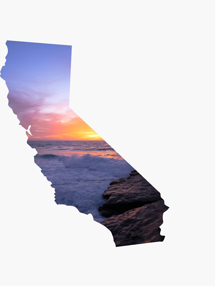 California State Outline Sticker For Sale By Kc Photography Redbubble