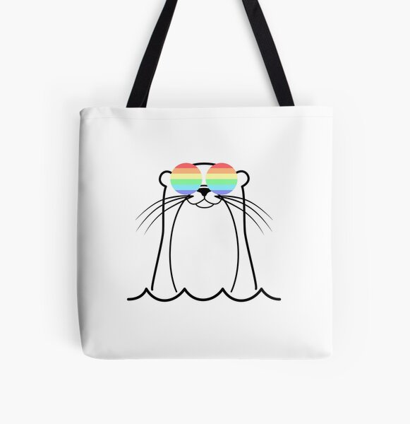 Gay Pride Otter LGBT Rainbow Sunglasses Tote Bag For Sale By