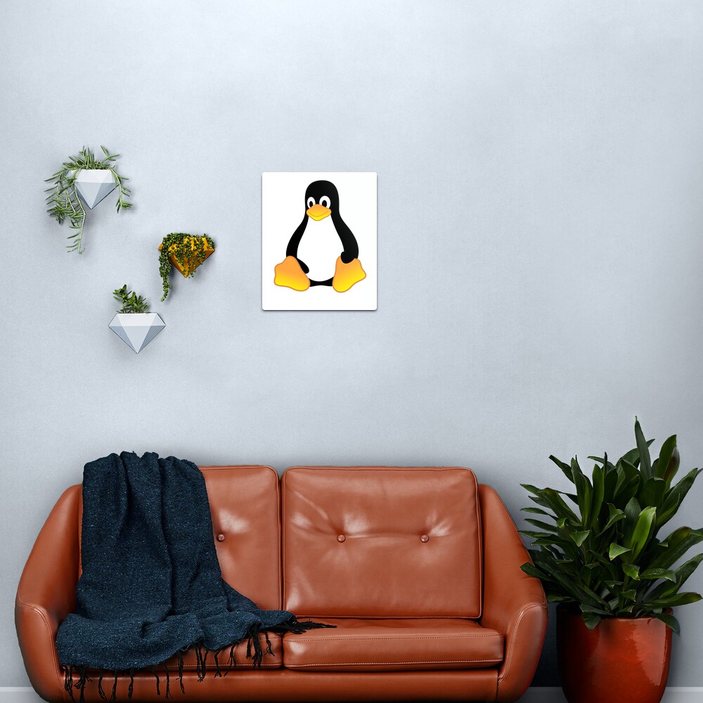 Tux Mascot T Shirt Penguin Linux Logo Metal Print For Sale By