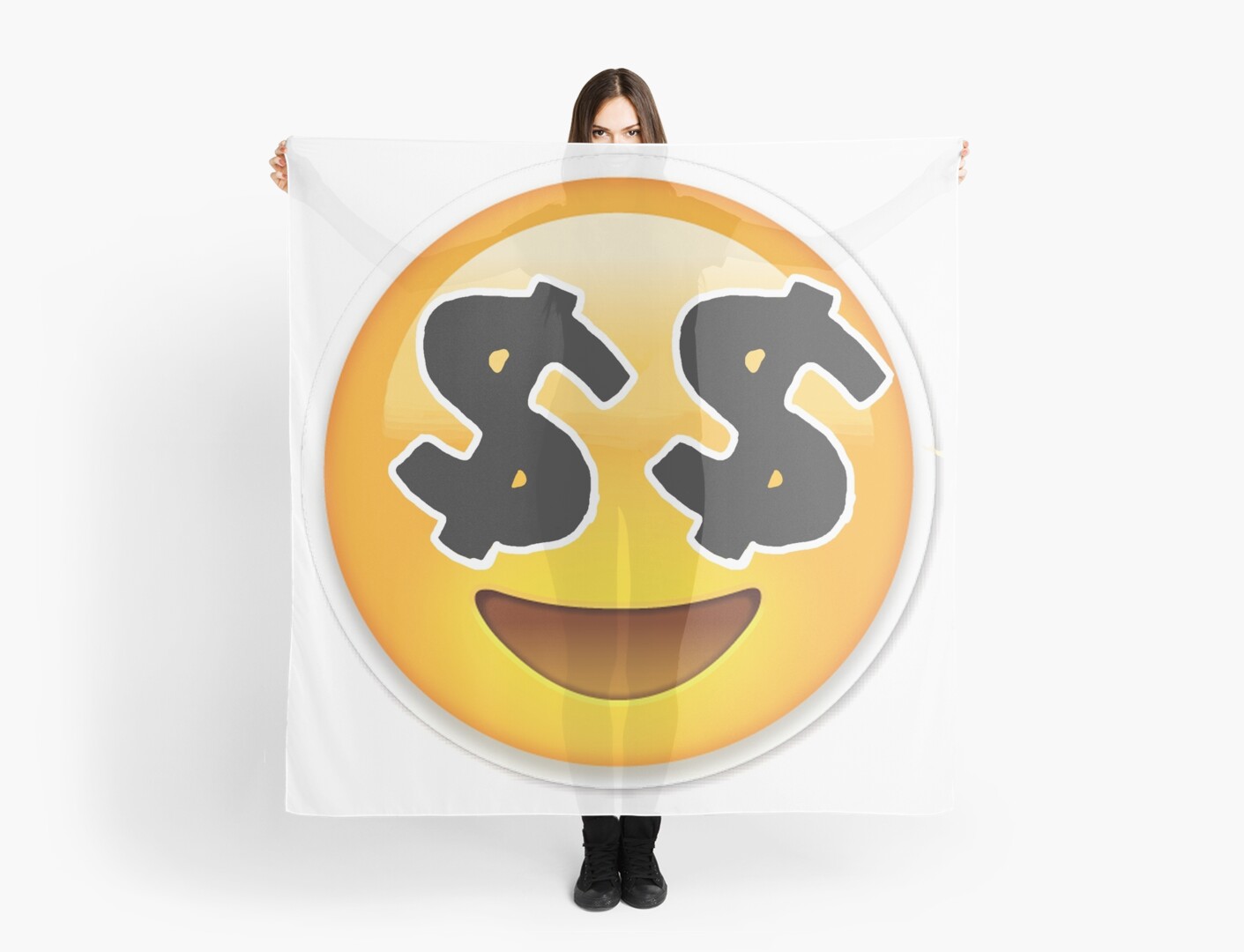 Money Eyes Emoji Scarves By Leofab2802 Redbubble