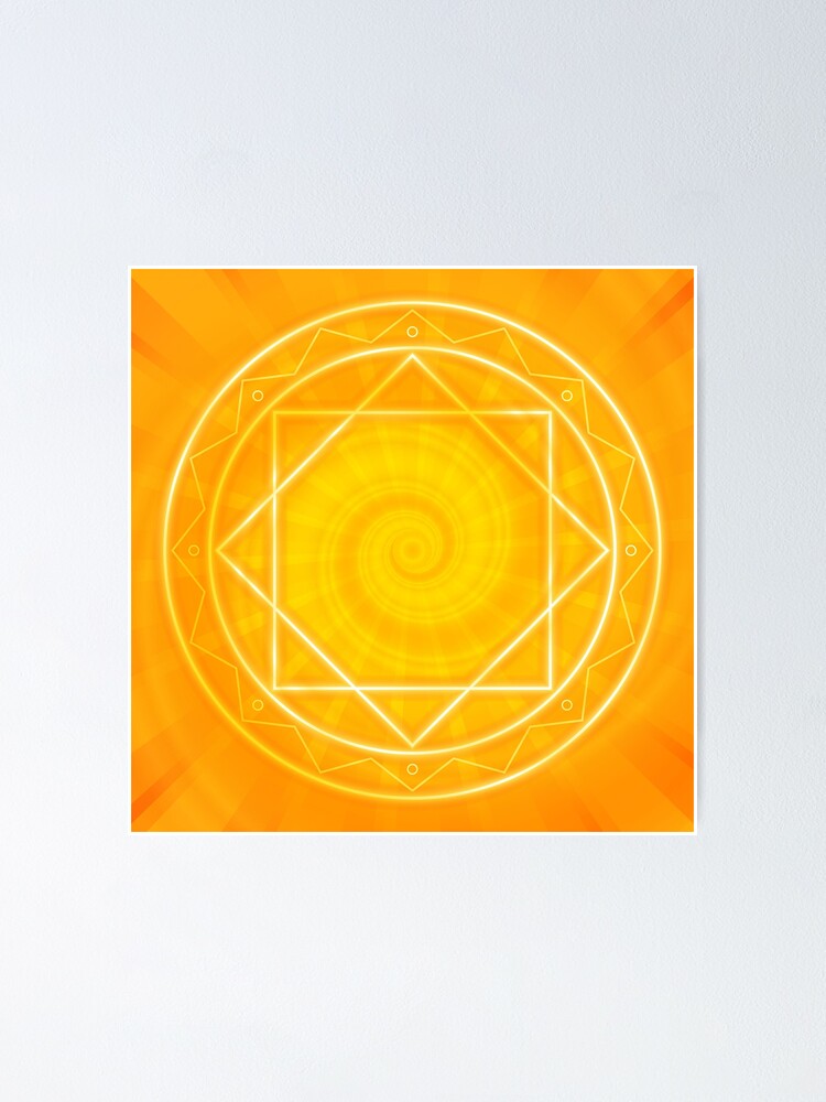 Pure Energy Yellow Mandala Circle Poster For Sale By Slanapotam