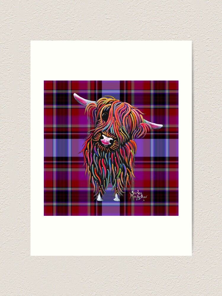 SCoTTiSH HiGHLaND CoW TaRTaN BoLLY P BY SHiRLeY MacARTHuR Art