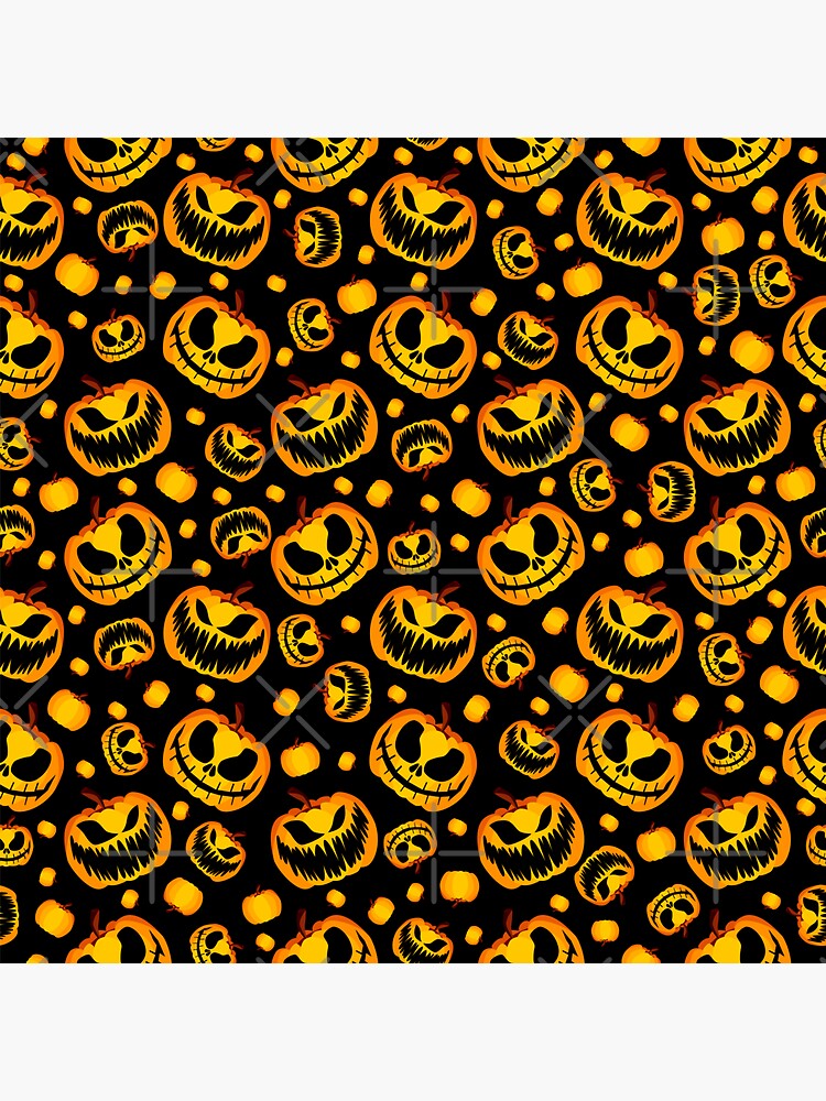 Spooky Halloween Pumpkins Sticker For Sale By Chloes Drawings Redbubble