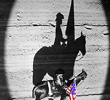 American flag presentation by Larry Grayam