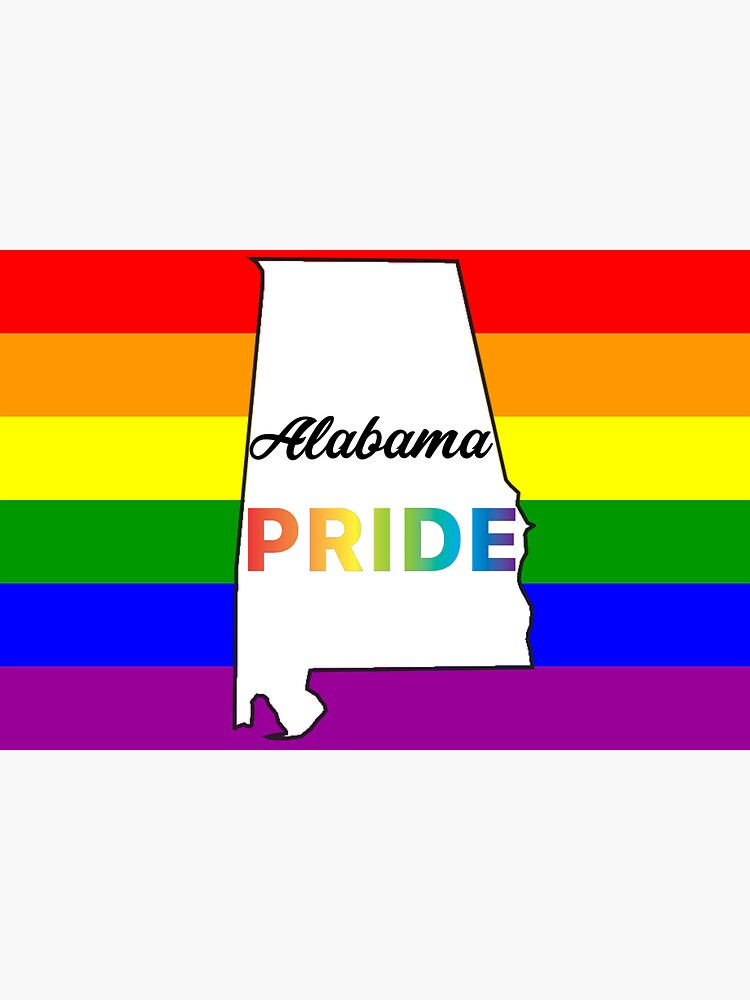 Alabama Gay Pride Shirt Alabama Lgbt Rainbow Flag Shirt Sticker For