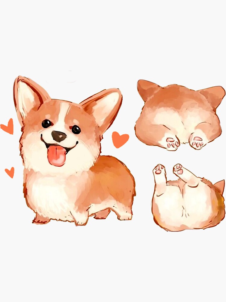 Corgi Butt Sticker For Sale By Meow Baby Redbubble