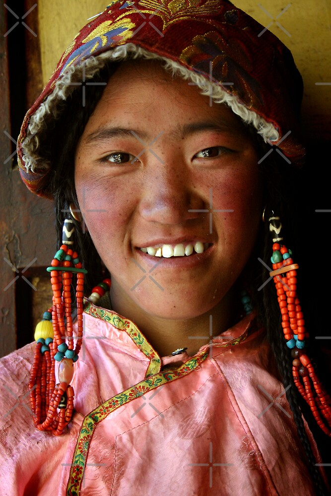 Tibetan Girl by Keith Molloy - flat,1000x1000,075,f.u2