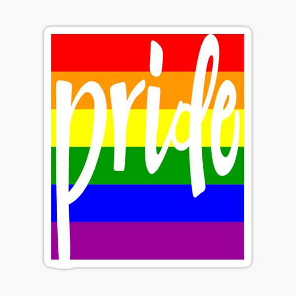 Pride Rainbow Flag Gay Pride Flag Rainbow Love Lgbtqiapk Sticker For