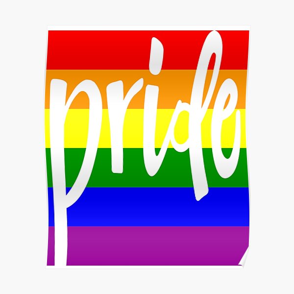 Pride Rainbow Flag Gay Pride Flag Rainbow Love Lgbtqiapk Poster For