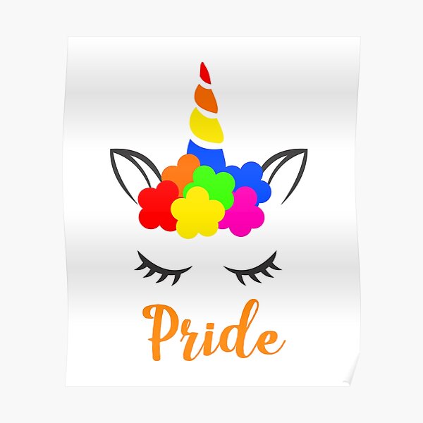 P Ster Orgullo Divertido Gay Unicornio Lgbt Comunidad Gay Arco Iris