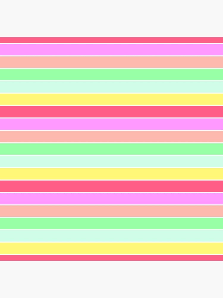 Pastel Rainbow Sorbet Horizontal Deck Chair Stripes Poster By