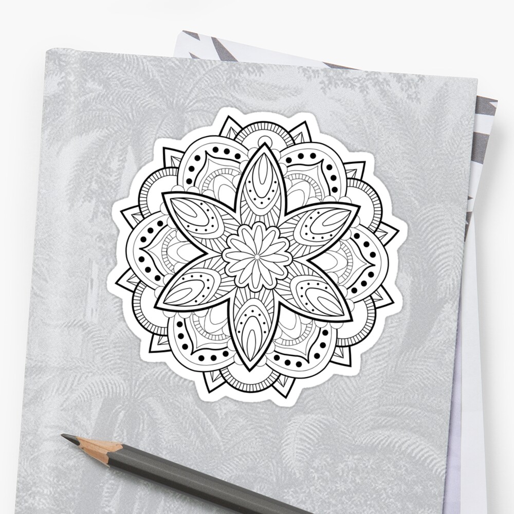 Mandala Desing Sticker By PopArtDesigns Redbubble