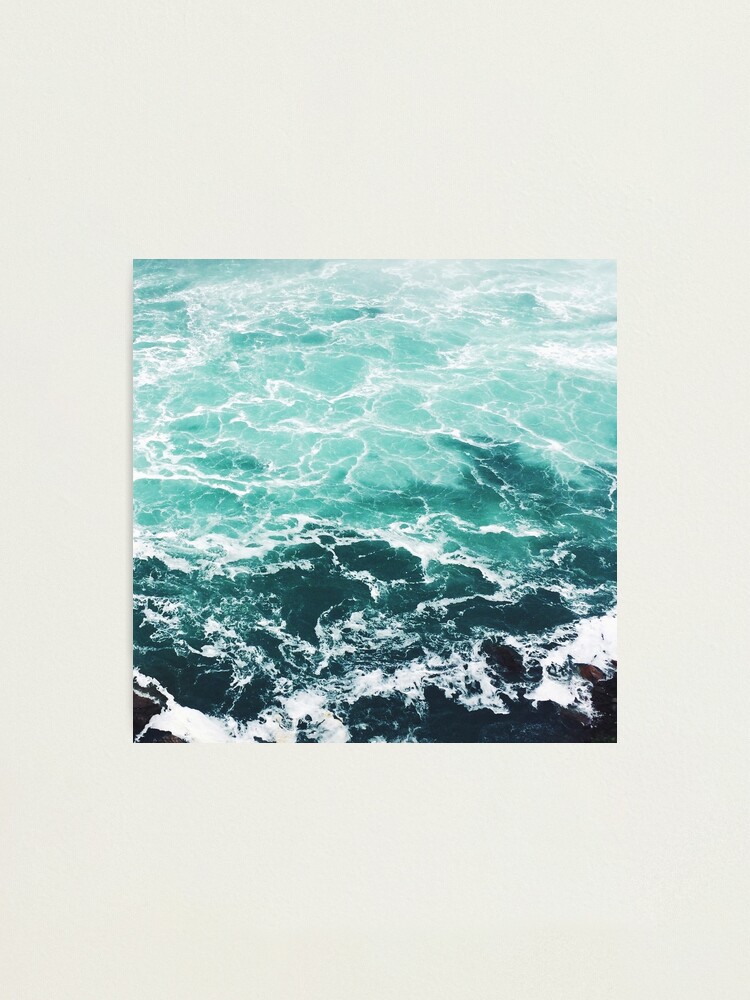 Blue Ocean Summer Beach Waves Photographic Print For Sale By