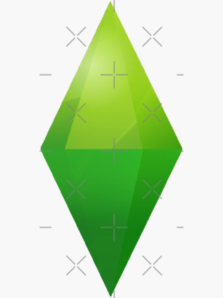 Sims Plumbob Sticker For Sale By Brokeincollege Redbubble