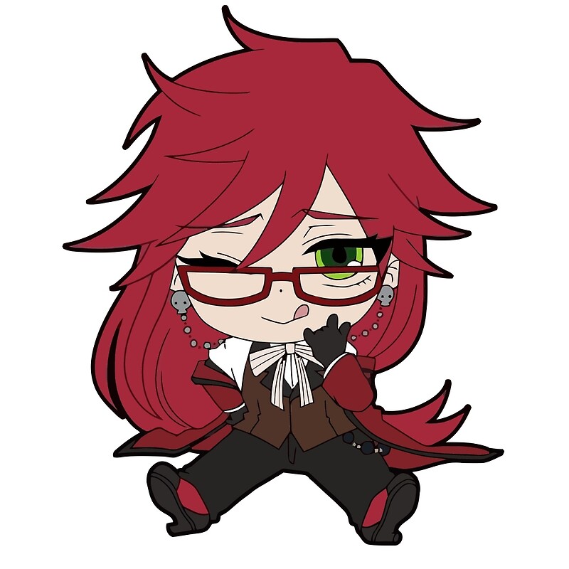 Black Butler Grell Sutcliff Chibi By Chibify Redbubble