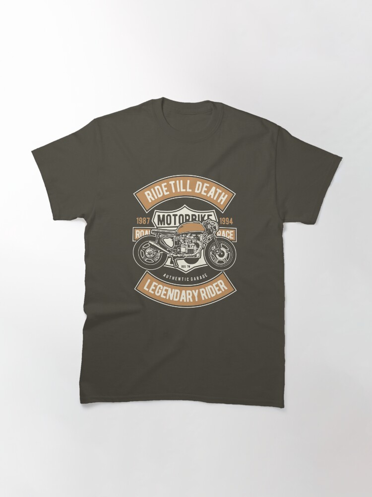 Motorbike Legendary Rider Biker T Shirt T Shirt By Artbaggage Redbubble