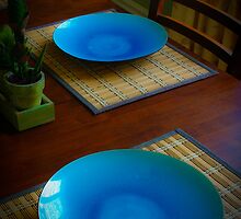 Blue Plate Setting by Charles Plant