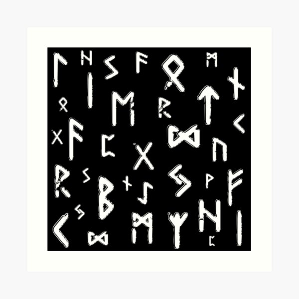 Elder Futhark Runes Viking Runic Alphabet Art Print For Sale By