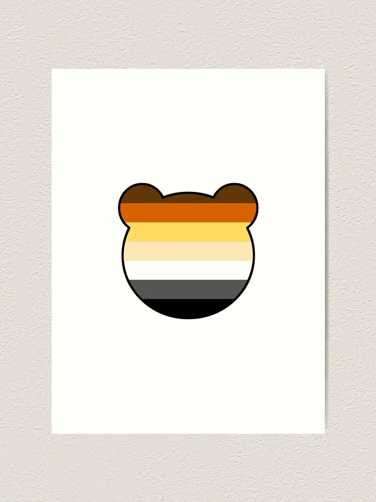 Gay Bear Face Bear Pride Flag Art Print For Sale By Sleazoid