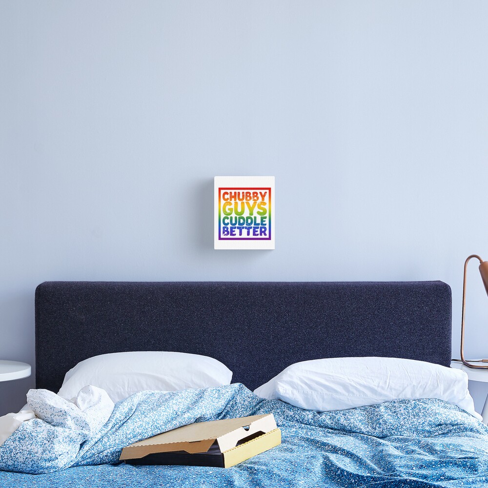 Chubby Guys Cuddle Better Lgbt Gay Bear Pride Canvas Print By