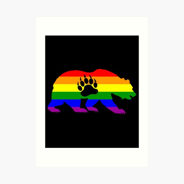 Gay Bear Pride Lgbt Flag Bear Paw Art Print For Sale By Sleazoid