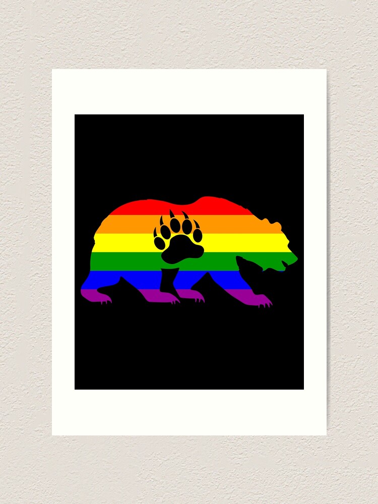 Gay Bear Pride Lgbt Flag Bear Paw Art Print For Sale By Sleazoid