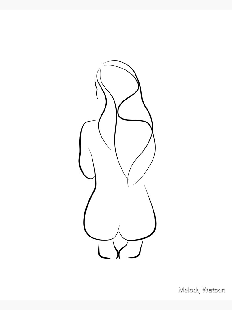 Nude Line Drawing Sweet Rhea Poster For Sale By Odyanne Redbubble