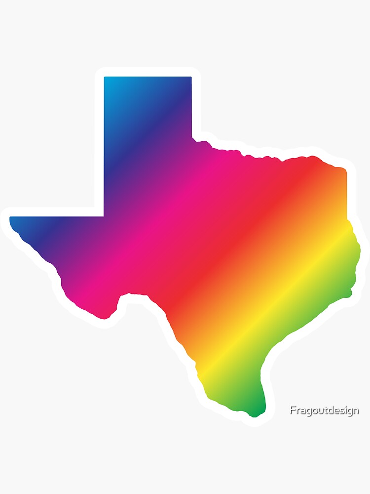 Texas Pride LGBT Gay Pride Lone Star State Rainbow Sticker For Sale